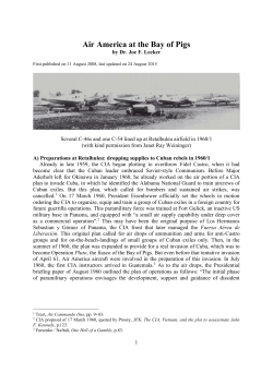 Air America at the Bay of Pigs - The University of Texas at Dallas