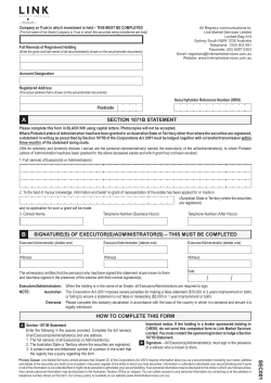 S E C 0 01 B A - Link Market Services