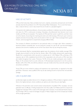 job mobility of maltese cpas: myth or reality?