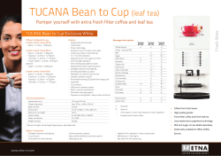 Productsheet Tucana Bean to Cup Exclusive White