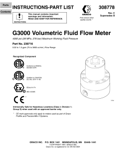 G3000 Volumetric Fluid Flow Meter