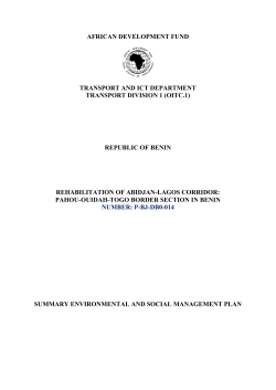 Pahou-Ouidah-Togo Border Section in Benin