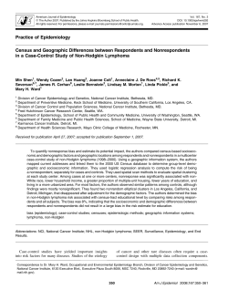 Census and Geographic Differences between Respondents and