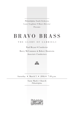 bravo brass - Philadelphia Youth Orchestra