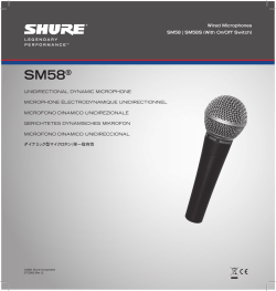 Shure SM58 Microphone User Guide English