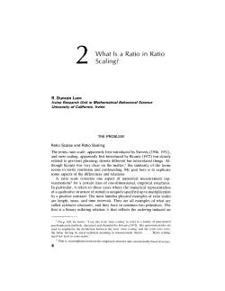 2 What Is a Ratio in Ratio Scaling?