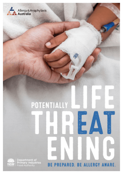 Be Prepared. Be Allergy Aware