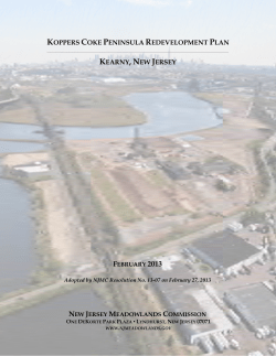 KOPPERS COKE PENINSULA REDEVELOPMENT PLAN KEARNY