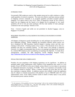 Shipping Guidelines for Excepted Quantities (IATA/ICAO Regulations)