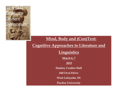 Mind, Body and (Con)Text - Purdue College of Liberal Arts