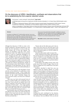On the discovery of UREA. Identification, synthesis