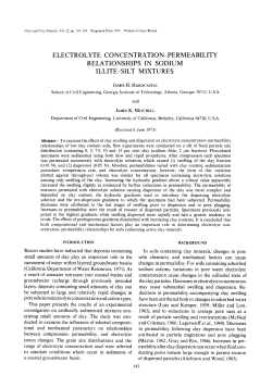 electrolyte concentration-permeability relationships in sodium illite