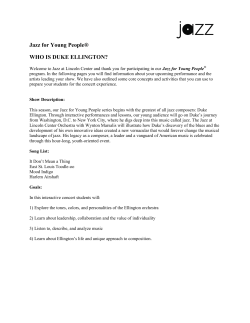 Ellington Resource Guide