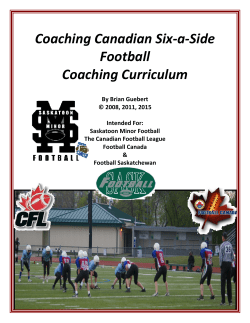 Coaching Canadian Six-a-Side Football Coaching Curriculum
