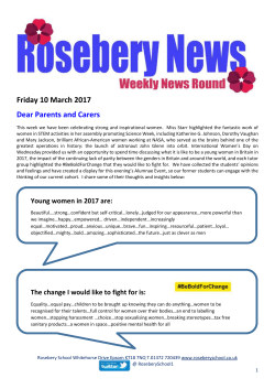 Rosebery News 10 03 17