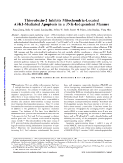Thioredoxin-2 Inhibits Mitochondria-Located ASK1