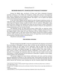 Richard Hakluyt, Chancellor`s Passage to Russia