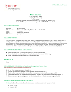 Plant Science - Department of Plant Biology