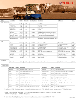 Paint Codes - Metro Golf Cars