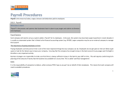 Payroll Procedures - Indigenous Business Australia