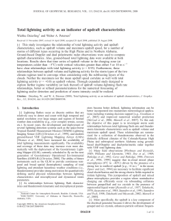 Total lightning activity as an indicator of updraft characteristics
