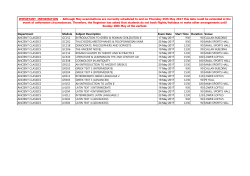 May 2017 Examination Timetable PDF