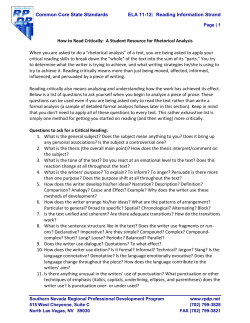 How to Read Critically-Handout