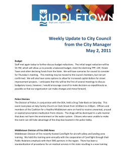 May 2 2011 - City of Middletown