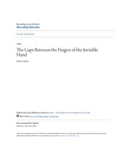 The Gaps Between the Fingers of the Invisible Hand