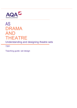 AS Drama and Theatre set design Teaching guide