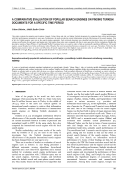 A COMPARATIVE EVALUATION OF POPULAR SEARCH ENGINES