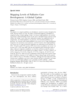 - Journal of Pain and Symptom Management
