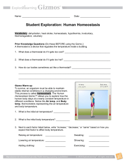Human Homeostasis GIZMO