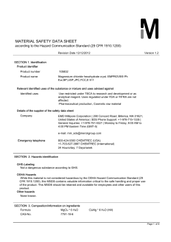 material safety data sheet
