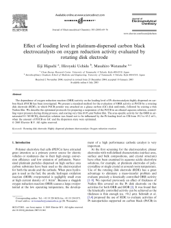Effect of loading level in platinum-dispersed carbon black