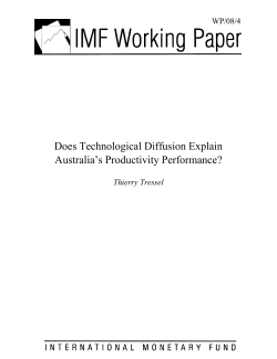 Does Technological Diffusion Explain Australia`s Productivity