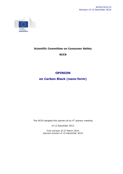 Opinion on Carbon Black (nano-form)