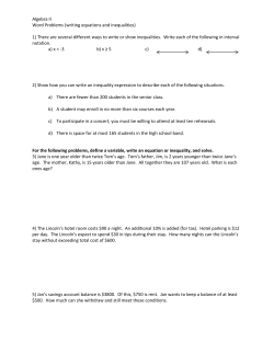equation and inequality word problems