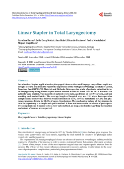 Linear Stapler in Total Laryngectomy