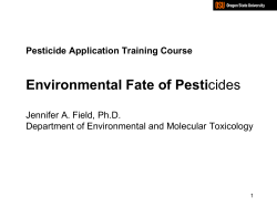 Chemical Fate in the Environment