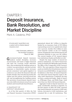 Deposit Insurance, Bank Resolution, and Market Discipline