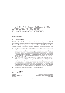 1THE THIRTY-THREE ARTICLES AND THE APPLICATION OF LAW