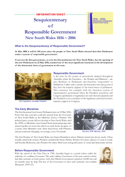 Sesquicentenary of Responsible Government