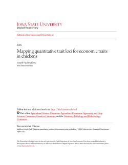 Mapping quantitative trait loci for economic traits in chickens