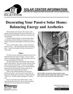 Decorating Your Passive Solar Home