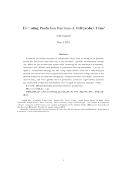 Estimating Production Functions of Multiproduct Firms!