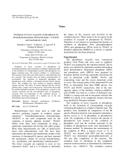 Oxidation of lower oxyacids of phosphorus by tetraethylammonium