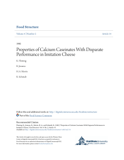 Properties of Calcium Caseinates With Disparate Performance in