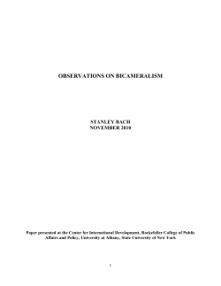 observations on bicameralism