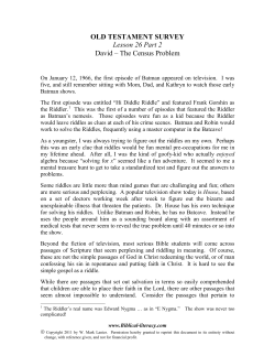 OLD TESTAMENT SURVEY Lesson 26 Part 2 David &ndash; The Census